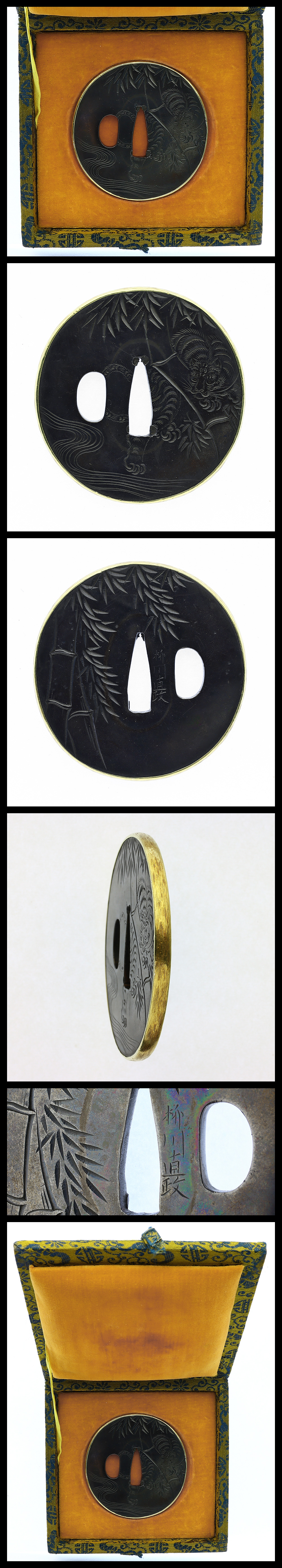 AF23438 Tsuba: Yanagigawa Naomasa(NON-GUARANTEED) tiger – 日本刀販売の葵美術