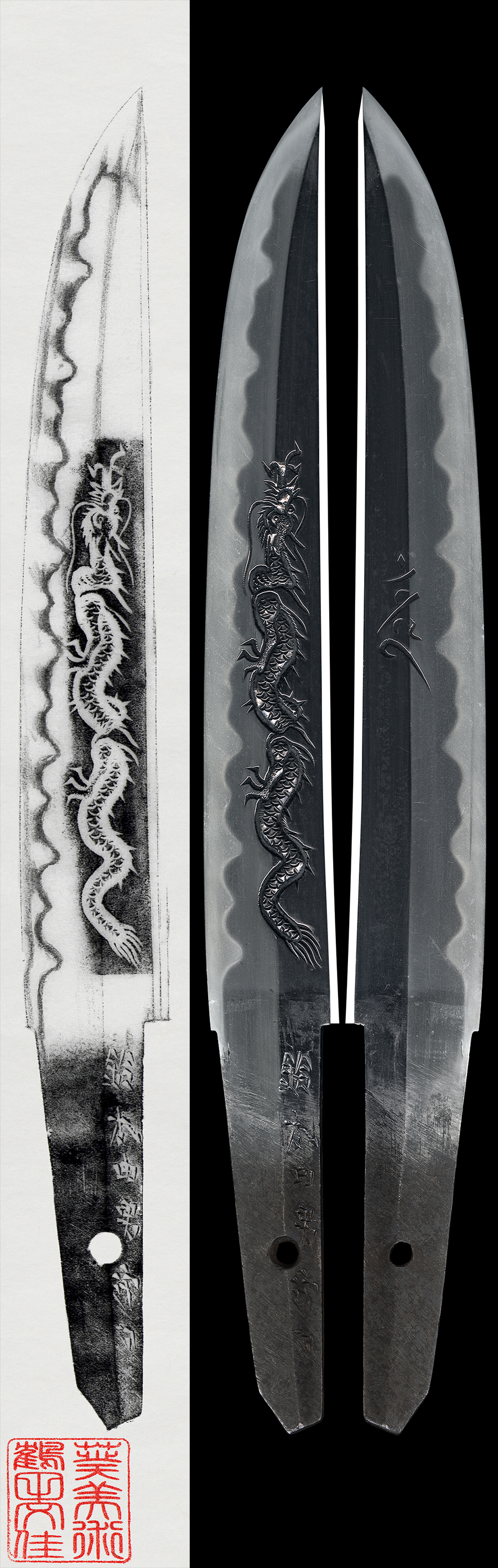 短刀: 無銘(切付銘：鈴木由男守刀) | 日本刀販売の葵美術